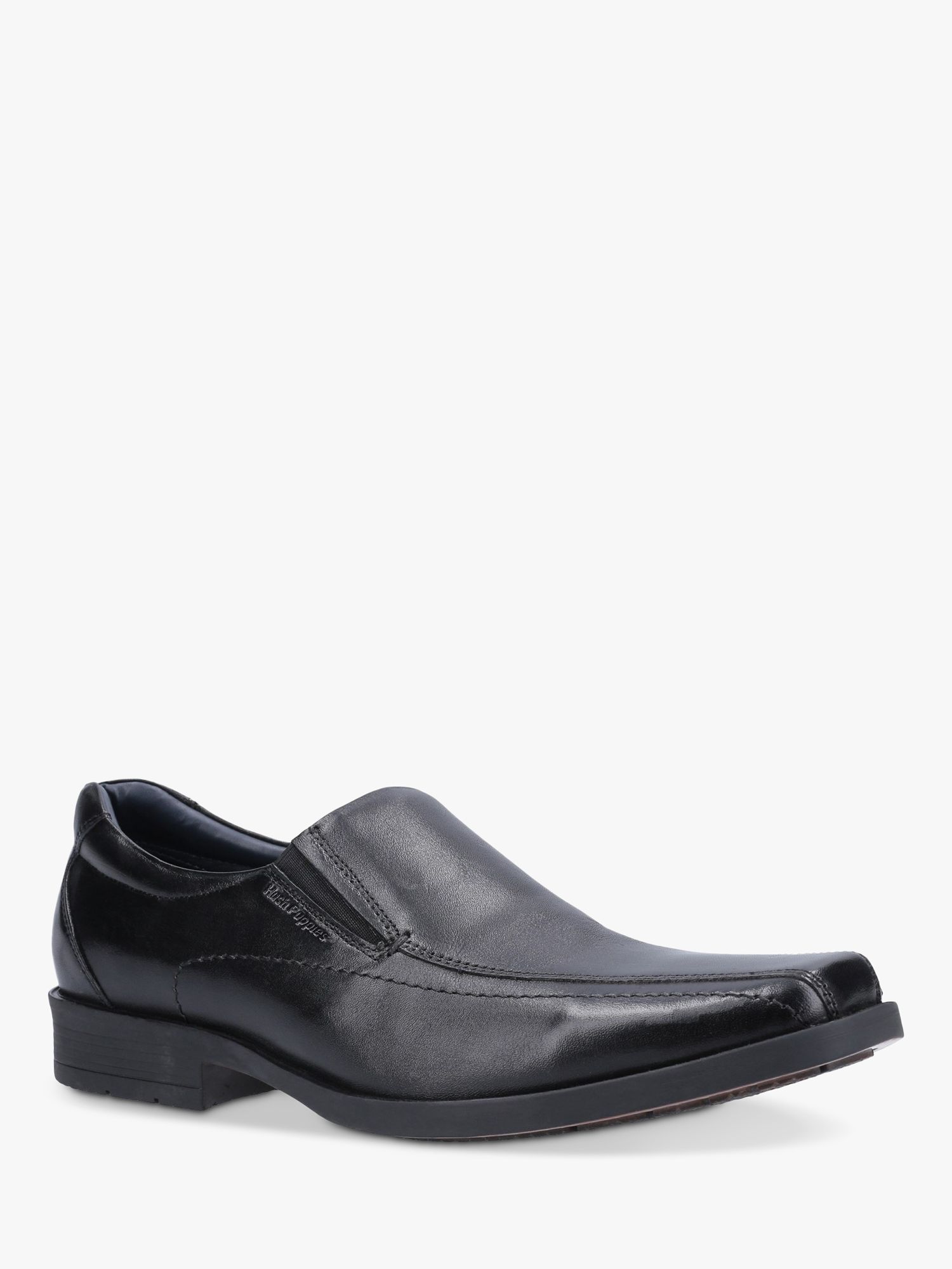 Buy Hush Puppies Brody Leather Slip On Shoes, Black Online at johnlewis.com
