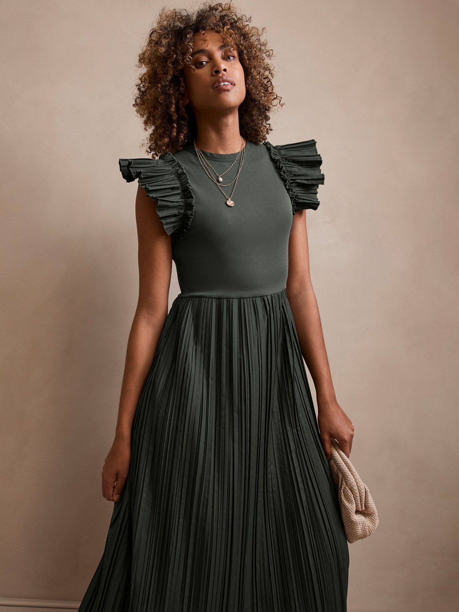 Buy Mint Velvet Jersey Crinkle Midi Dress Online at johnlewis.com