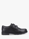 Hush Puppies Kids' Barry Junior Leather Rip Tape Shoes, Black