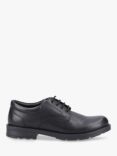 Hush Puppies Kids' Bruno Junior Leather Lace Up Shoes, Black