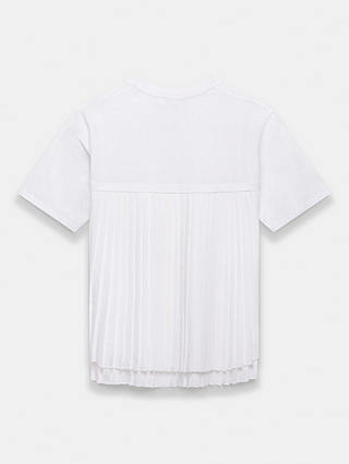 Mint Velvet Pleated Back T-Shirt, White Ivory