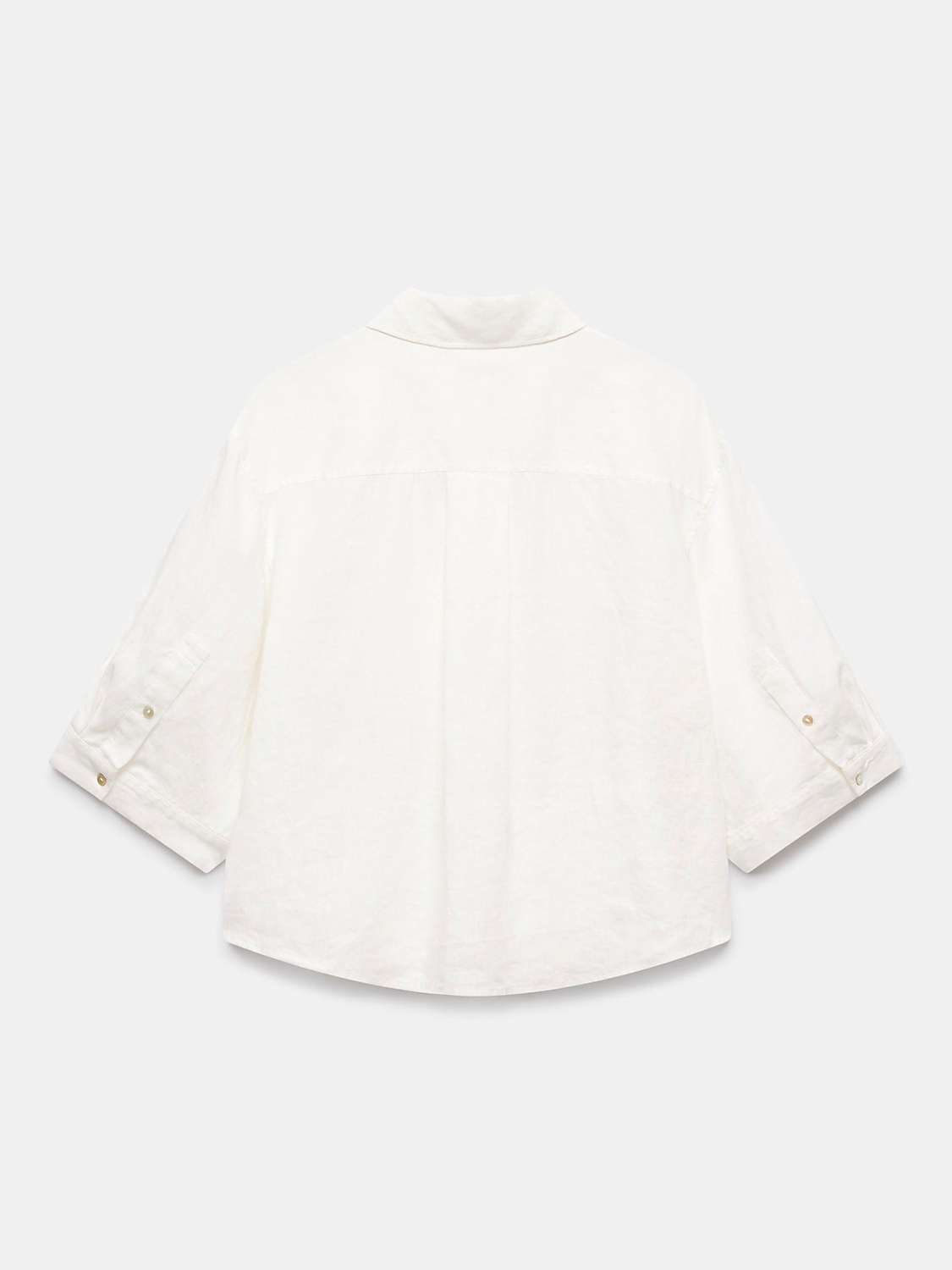 Buy Mint Velvet Linen Collared Shirt, White Ivory Online at johnlewis.com