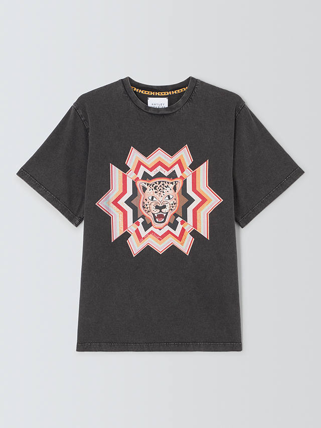 Hayley Menzies Psychedelic Leopard Print T-Shirt, Black