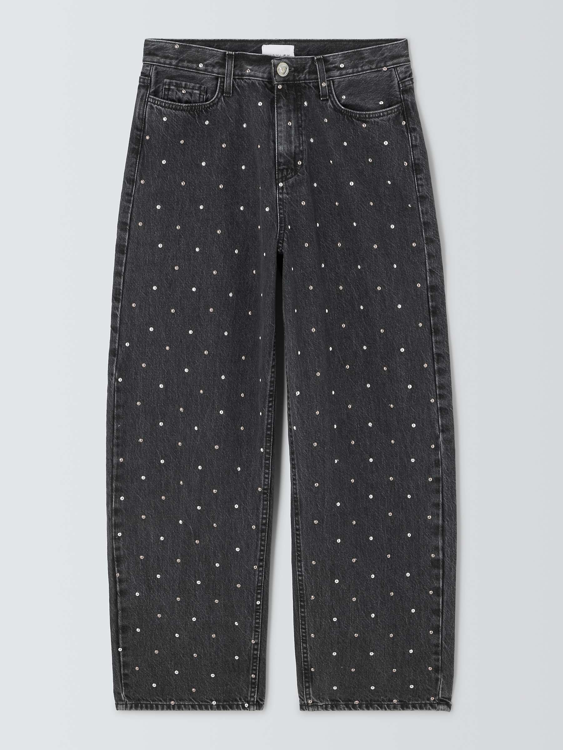 Buy Hayley Menzies Studded Boyfriend Jeans, Washed Black Online at johnlewis.com