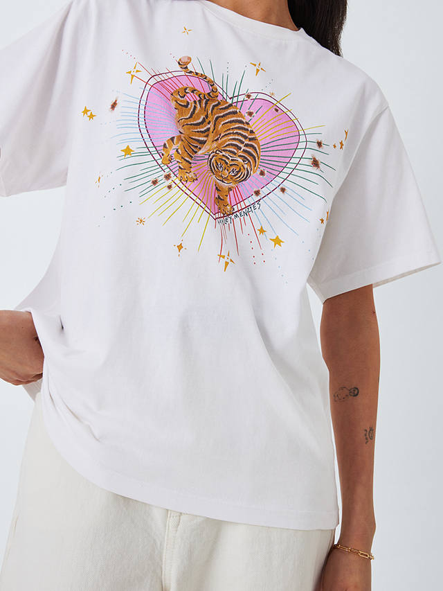Hayley Menzies Tiger Print T-Shirt, White
