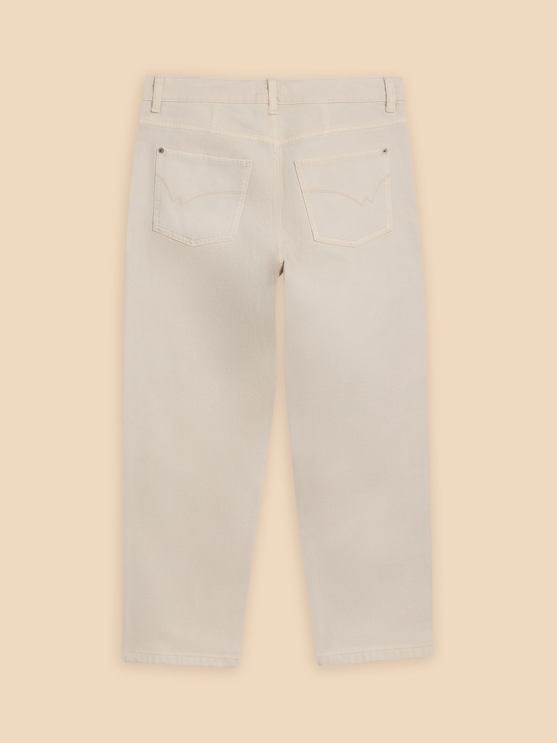 Buy White Stuff Charlie Cotton Blend Straight Cropped Jeans, Natural Online at johnlewis.com