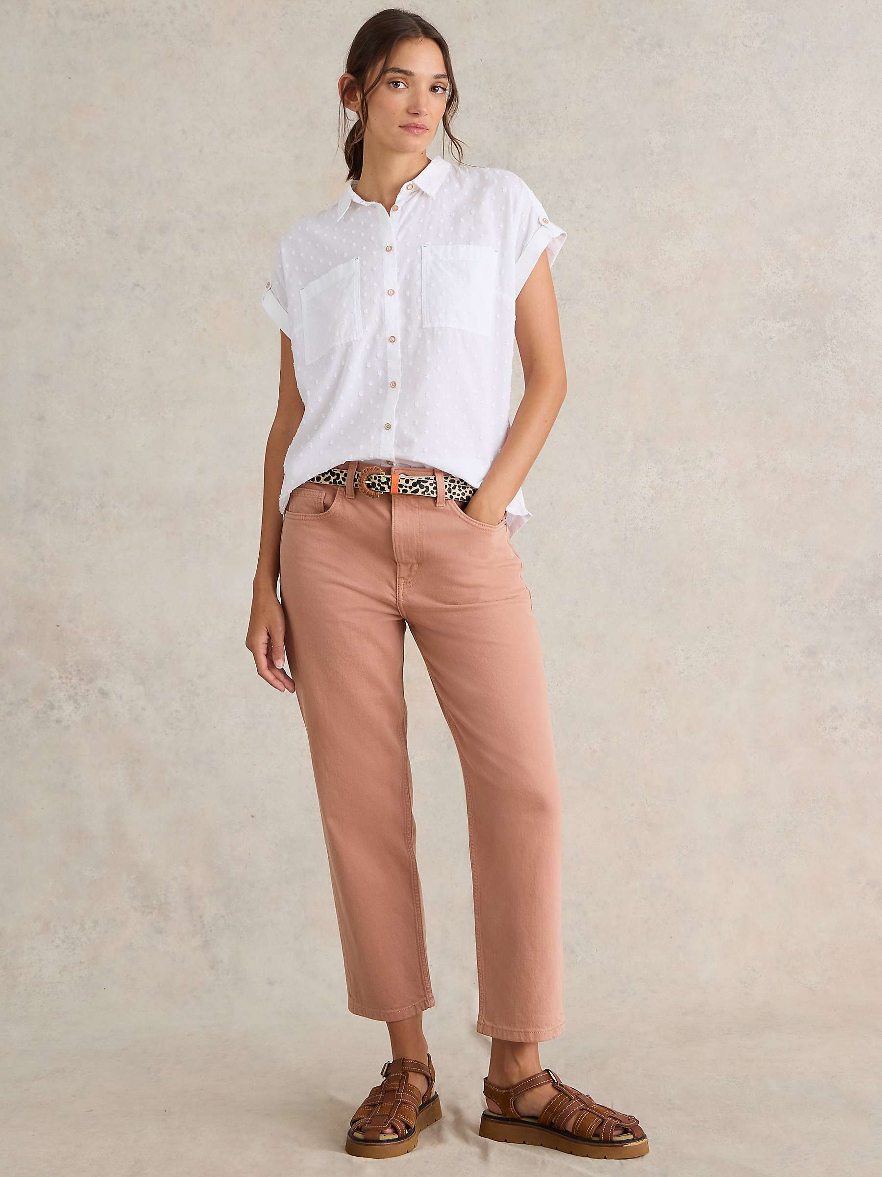 Buy White Stuff Charlie Ankle Grazer Jeans, Dusty Pink Online at johnlewis.com