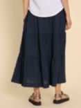 White Stuff Marissa Broderie Maxi Skirt, Dark Navy