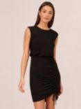 Adrianna Papell Tie Ruched Mini Dress, Black