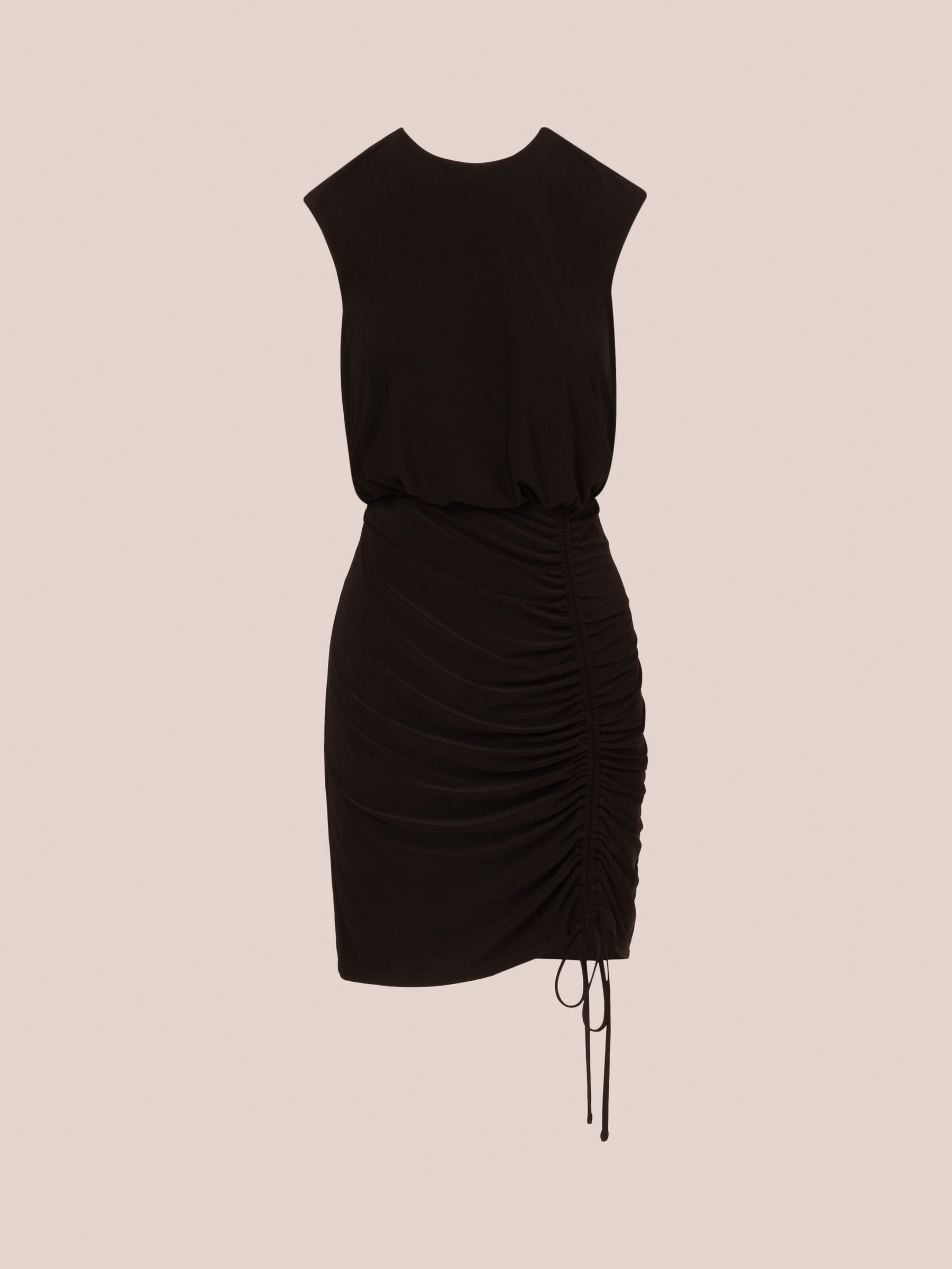 Buy Adrianna by Adrianna Papell Tie Ruched Mini Dress, Black Online at johnlewis.com