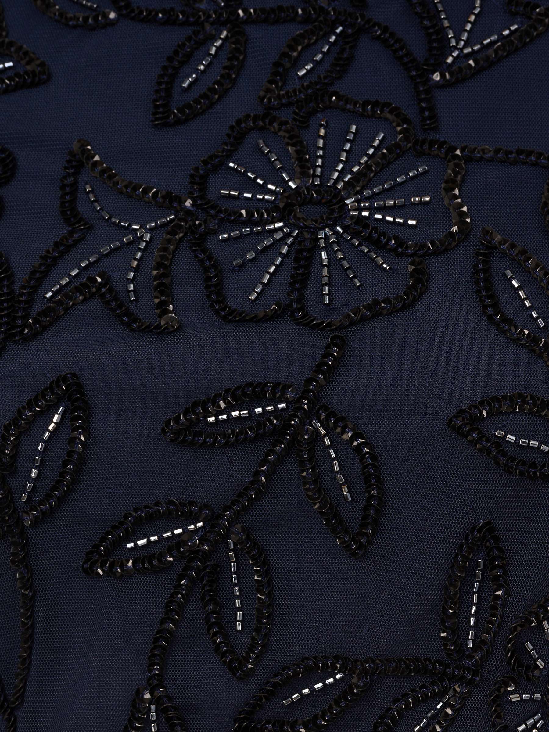 Buy Adrianna Papell Blouson Beaded Maxi Dress, Navy/Black Online at johnlewis.com