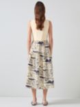 L.K.Bennett Crosby Riviera Print Midi Dress, Cream/Navy