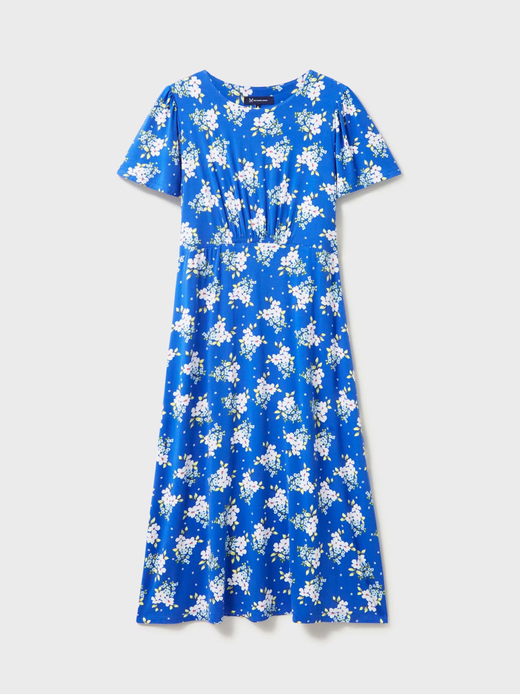 Buy Crew Clothing Jenna Floral Dress, Bright Blue Online at johnlewis.com