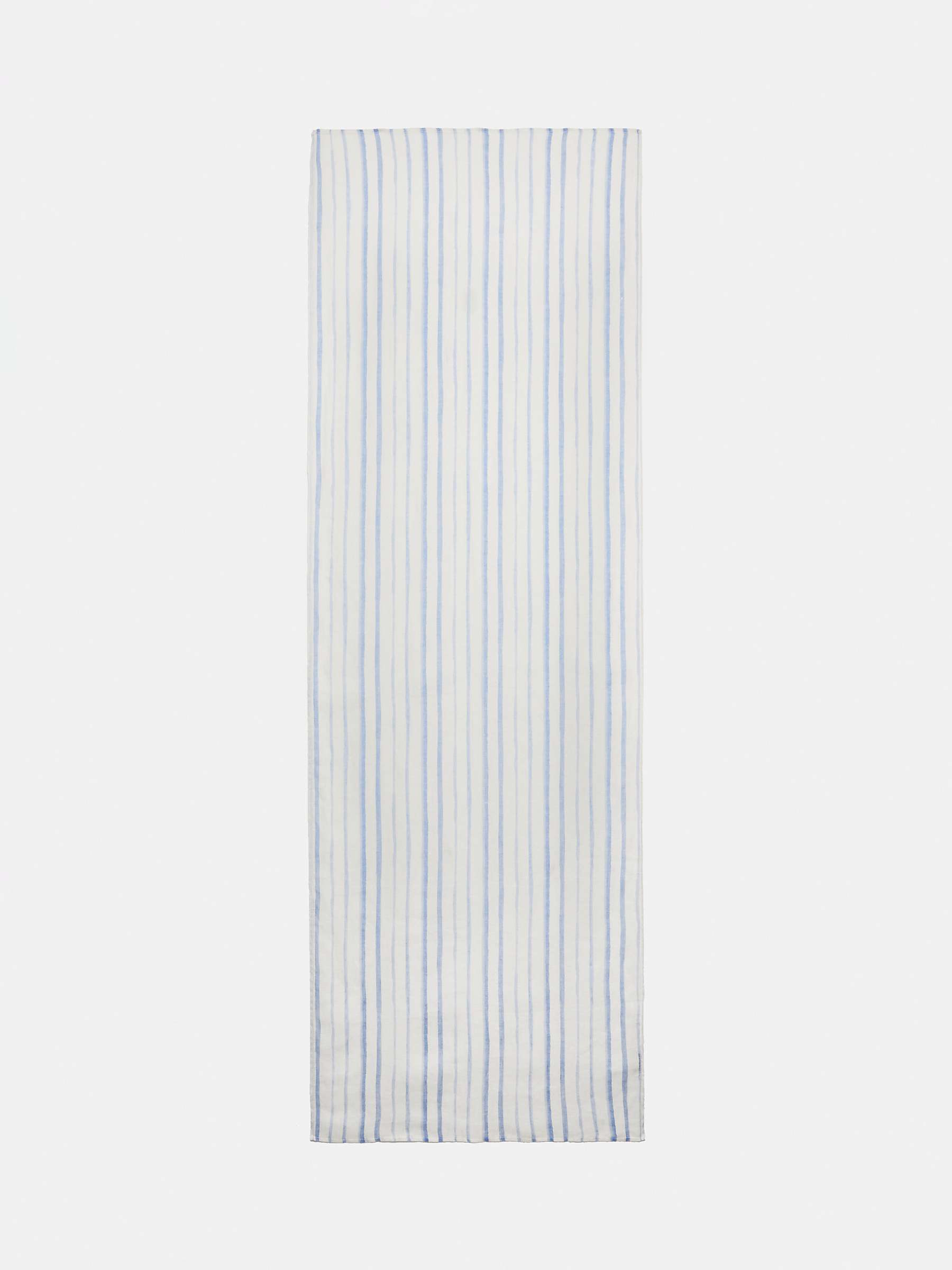 Buy Jigsaw Striped Linen Scarf, Blue/Ivory Online at johnlewis.com