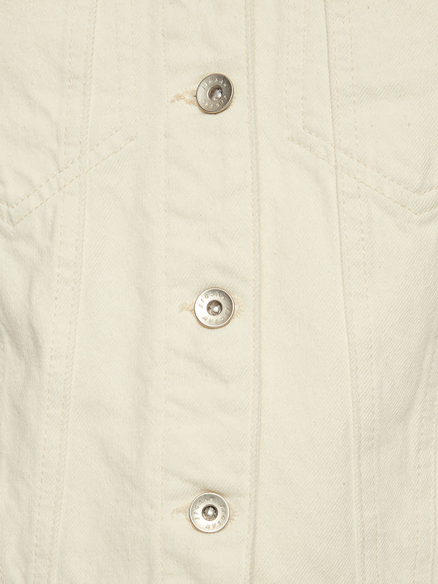 Jigsaw Cotton Denim Jacket, Ecru