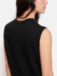 Jigsaw Cotton Slub Tank Top, Black