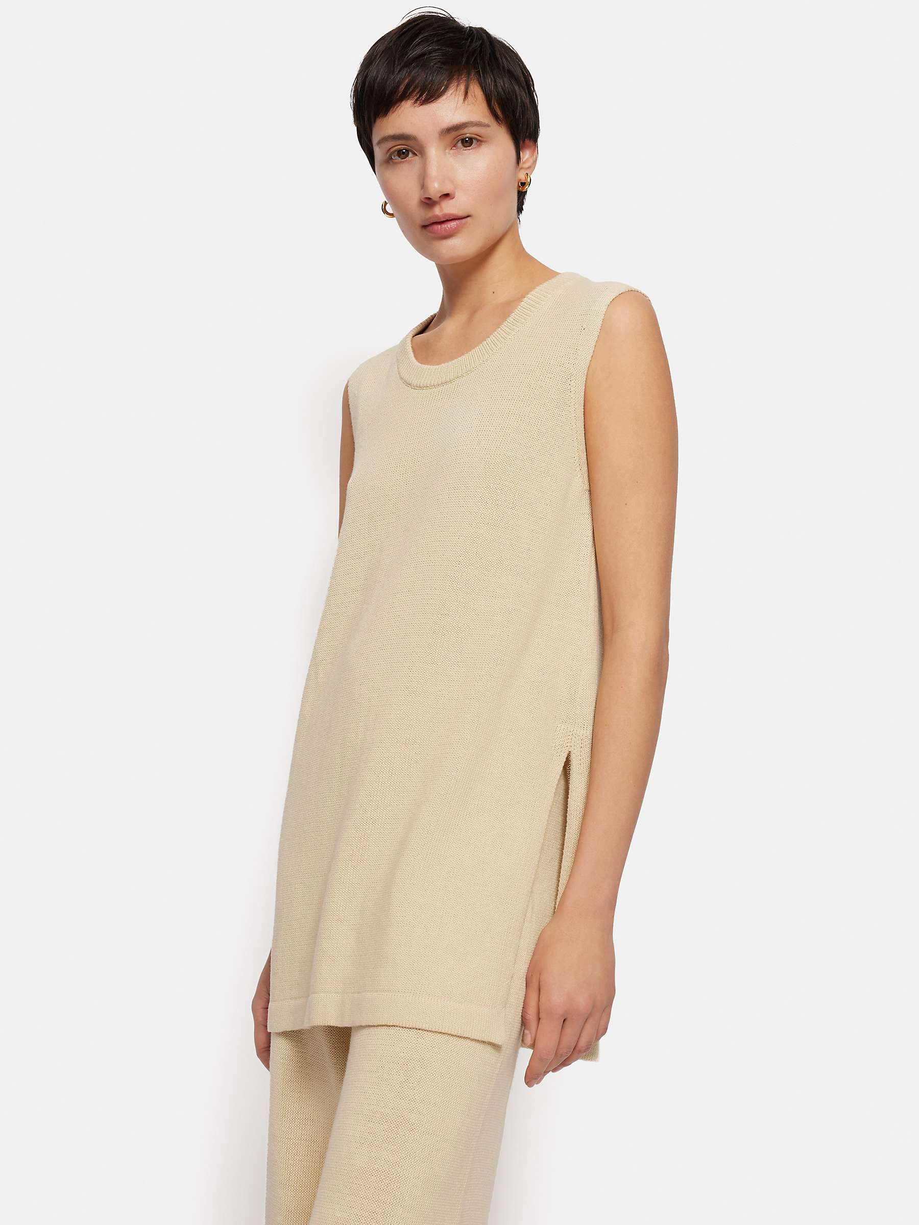 Buy Jigsaw Linen Cotton Knitted Tunic Online at johnlewis.com
