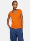 Jigsaw Supima Cotton Scoop Neck T-Shirt, Orange