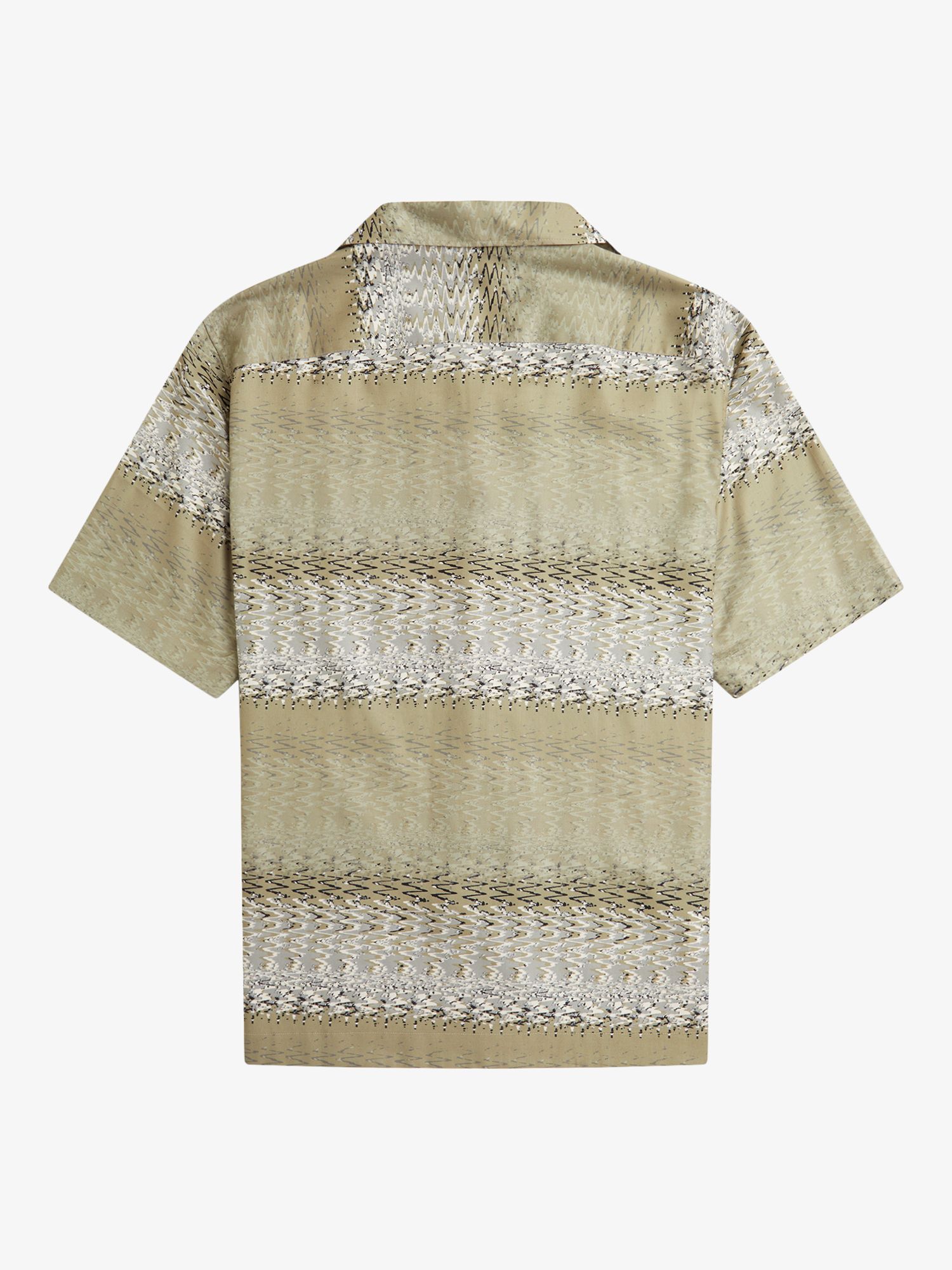 Fred Perry Short Sleeve Print Shirt, Grey/Multi, M