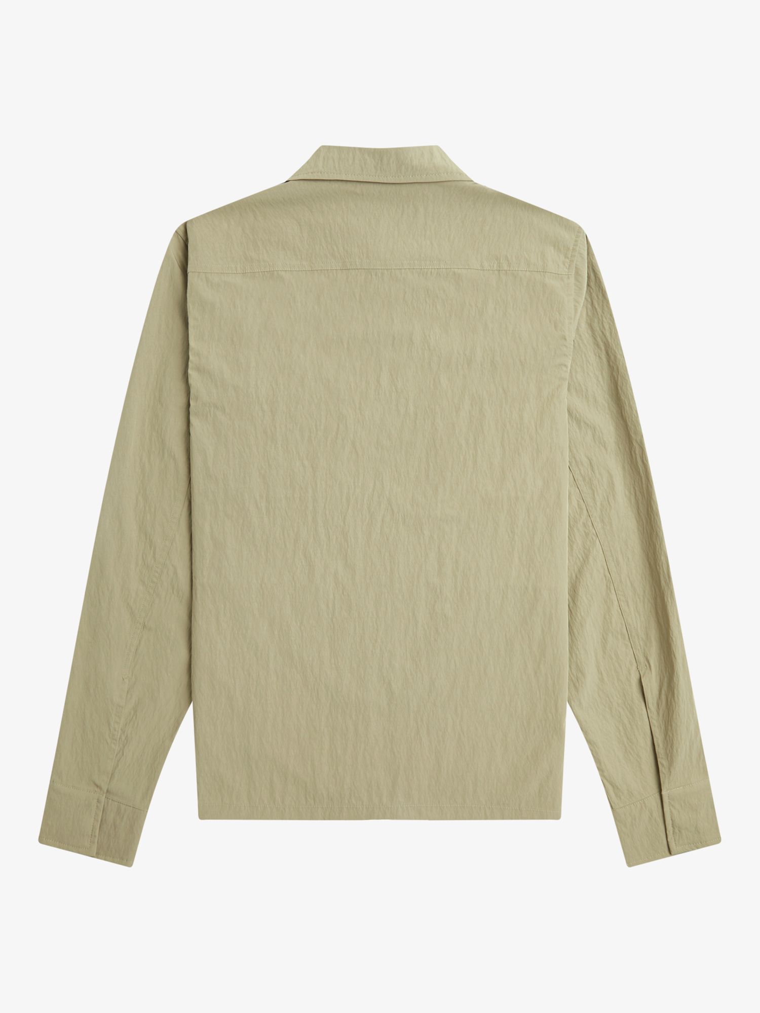 Buy Fred Perry Zip Overshirt, Warm Grey Online at johnlewis.com