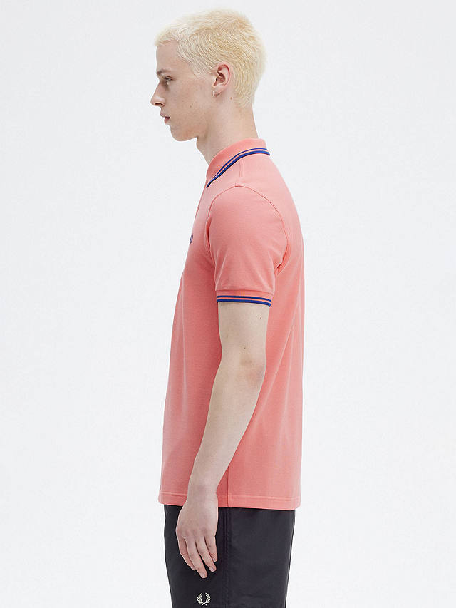 Fred Perry The Twin Tipped Short Sleeve T-Shirt, V28 Crlheat/Shdcobal