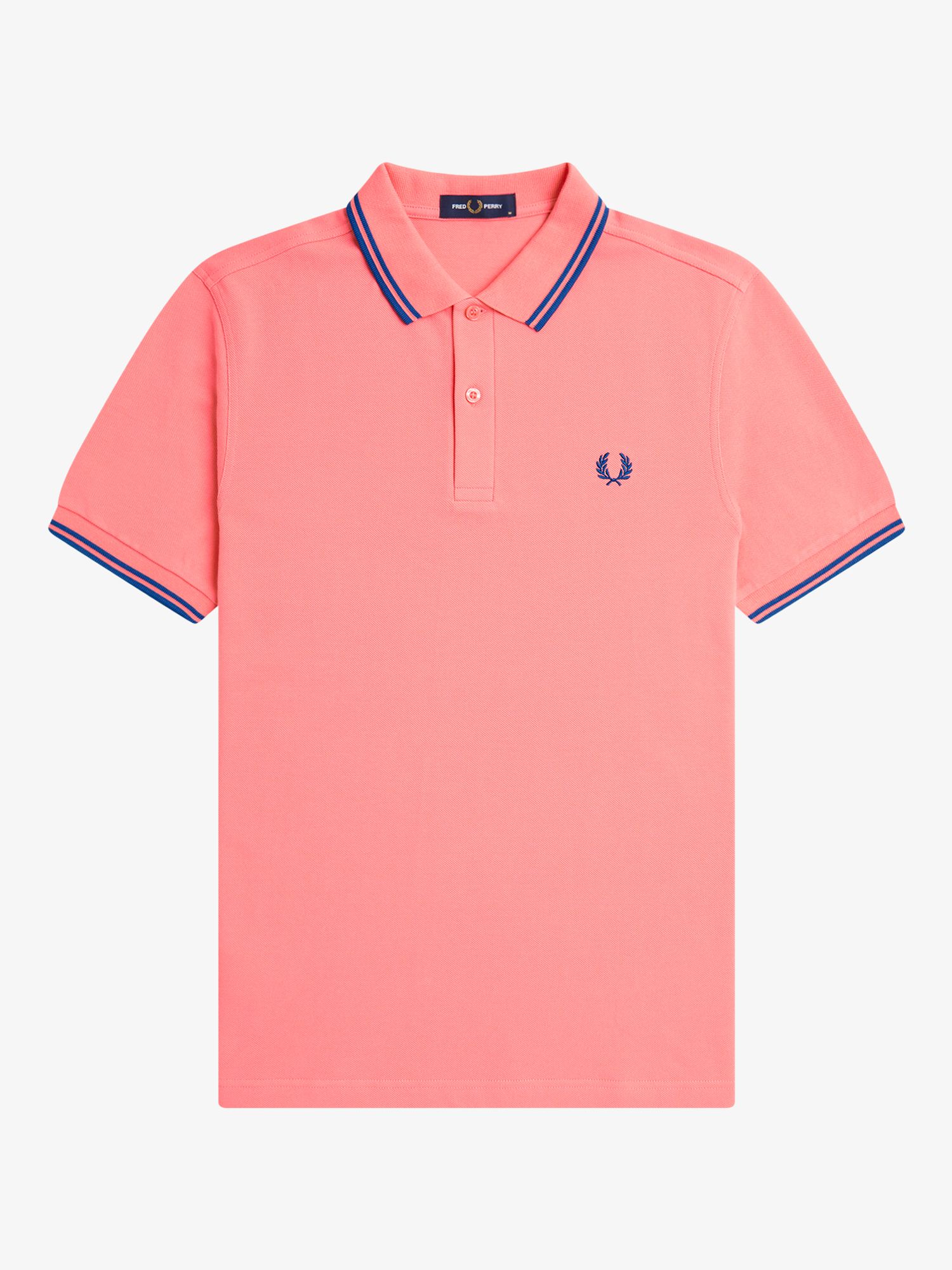 Fred Perry The Twin Tipped Short Sleeve T-Shirt, V28 Crlheat/Shdcobal, S