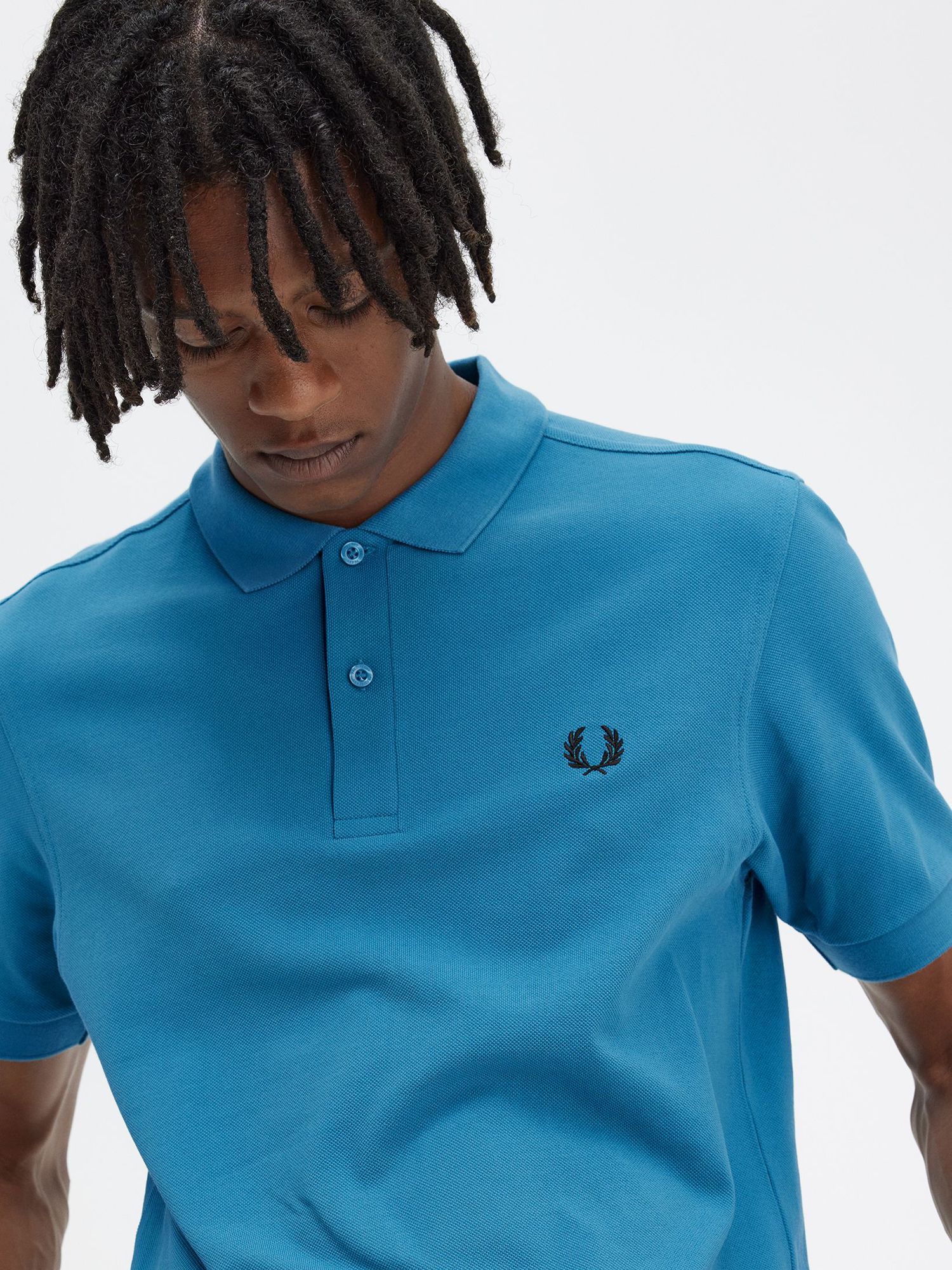 Fred Perry Twin Tipped Polo Shirt, Blue, L