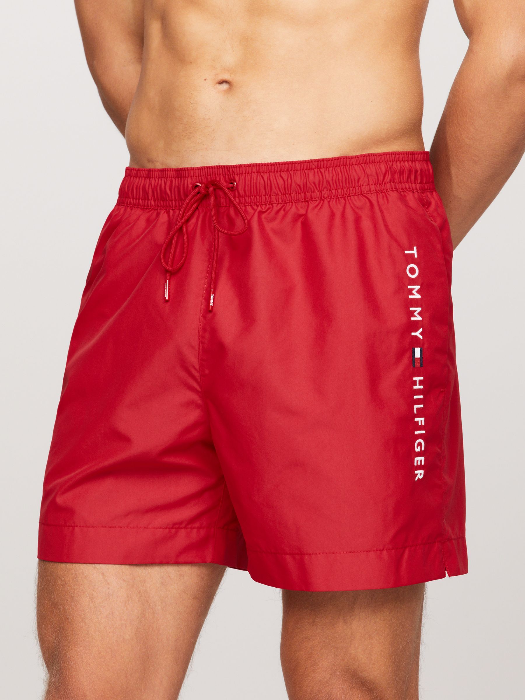 Tommy Hilfiger Side Print Swim Shorts, Primary Red, S