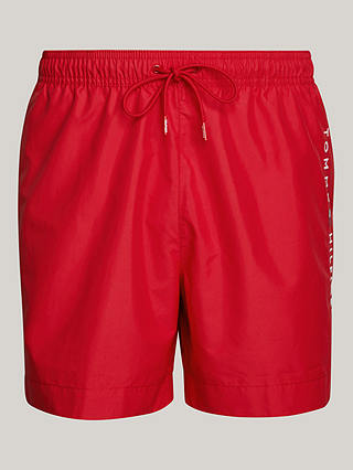 Tommy Hilfiger Side Print Swim Shorts, Primary Red
