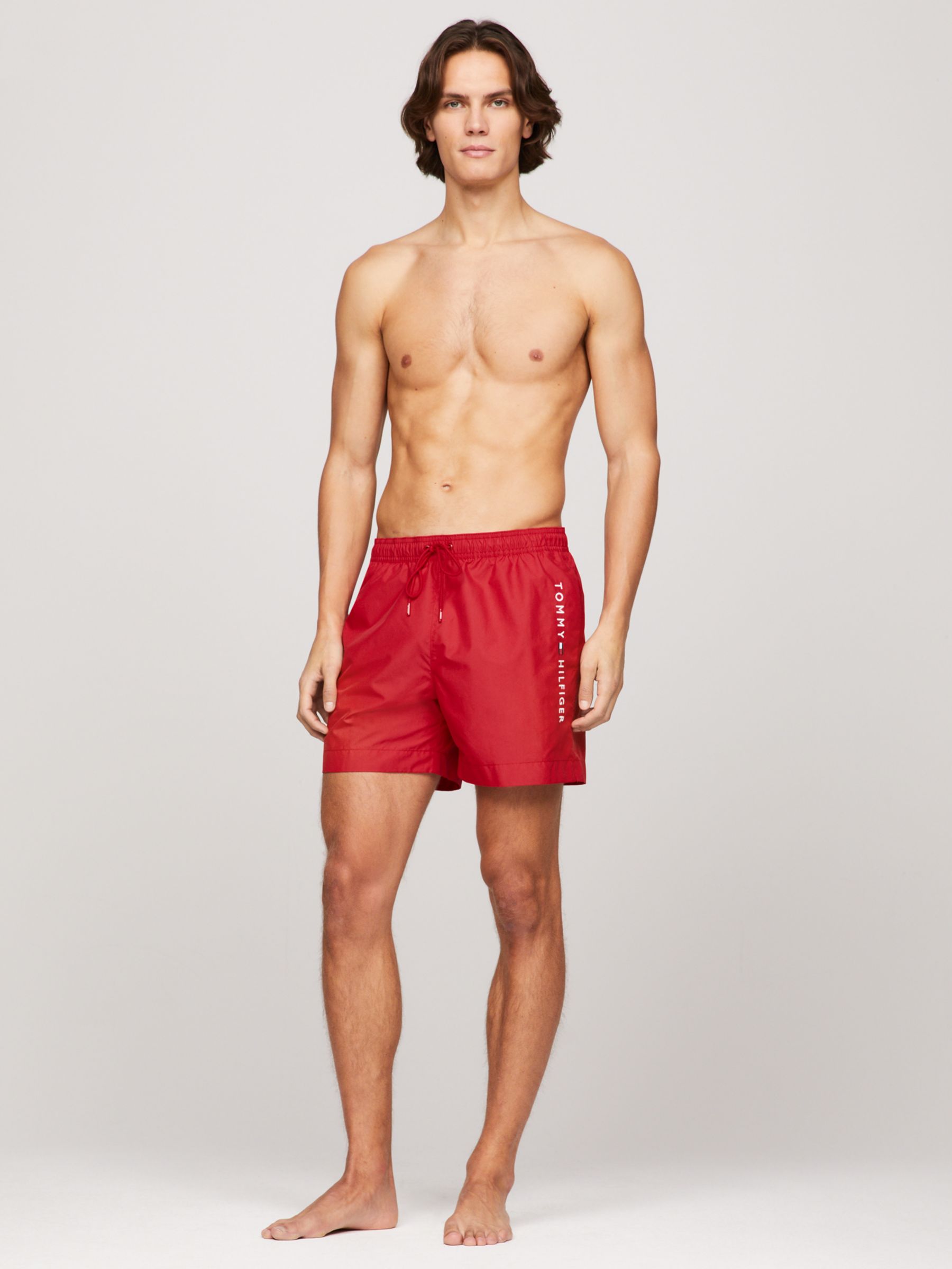 Tommy Hilfiger Side Print Swim Shorts, Primary Red, S