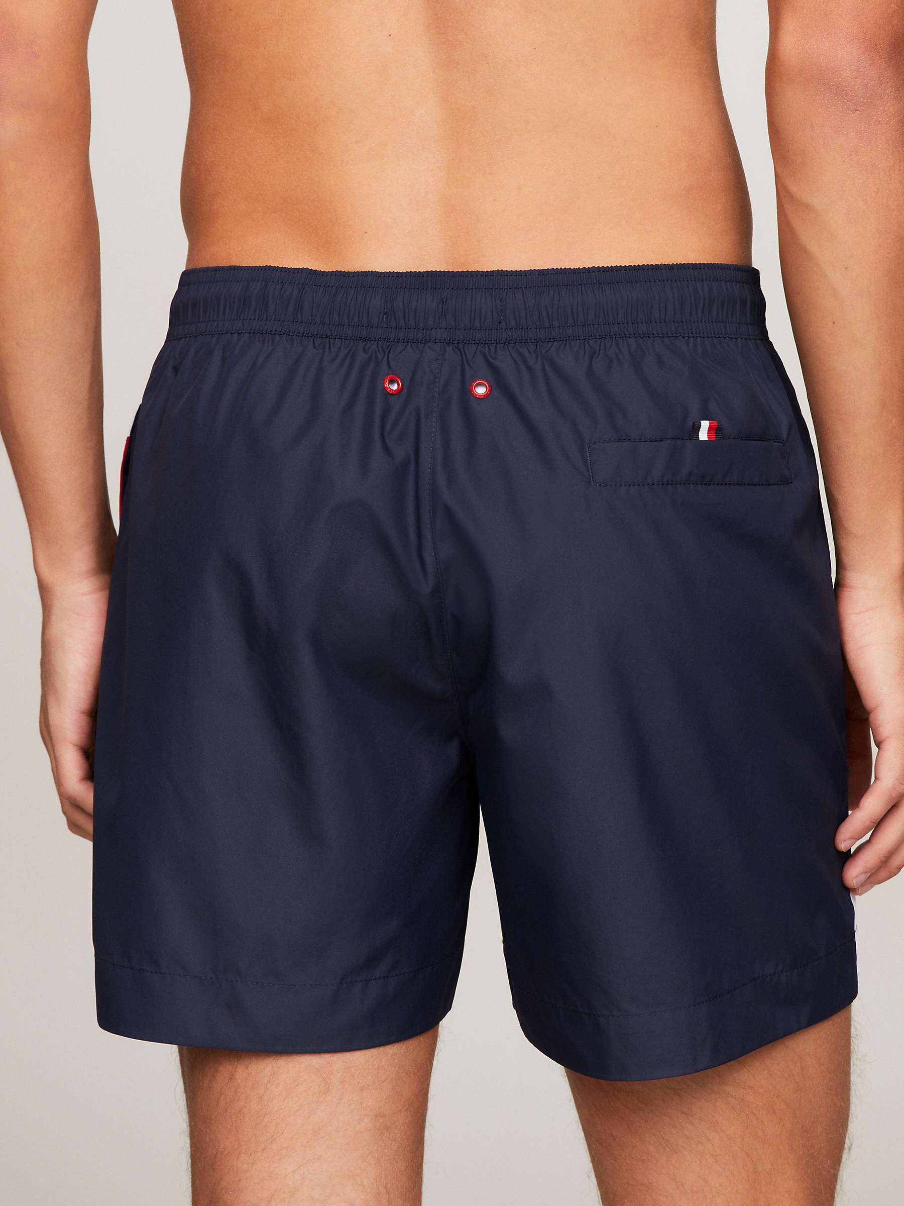 Buy Tommy Hilfiger Flag Swim Shorts, Blue/Multi Online at johnlewis.com