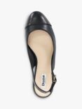 Dune Casing Leather Block Heel Slingback Pumps, Black