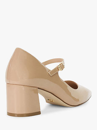 Dune Aleener Patent Mary Jane Shoes, Nude