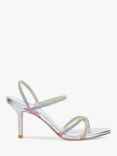 Dune Miraculous Embellished Strap Stiletto Heel Sandals, Silver/Multi, Silver/Multi
