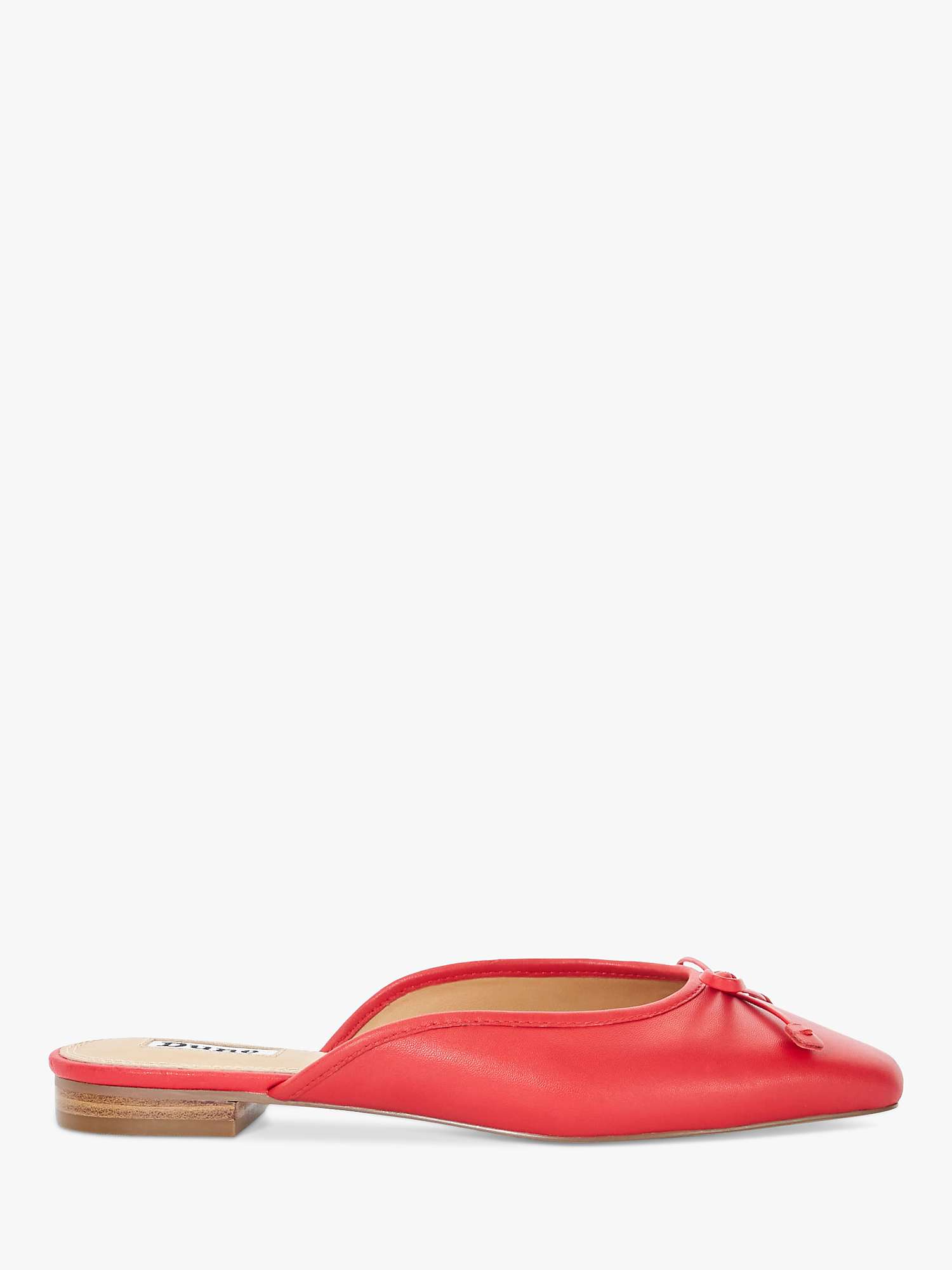 Buy Dune Haylas Leather Ballerina Mules, Red Online at johnlewis.com