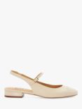 Dune Hayes Leather Round Slingback Shoes, Ecru