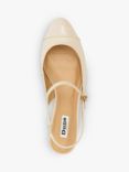 Dune Hayes Leather Round Slingback Shoes, Ecru