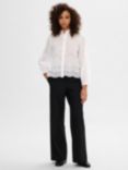 SELECTED FEMME Taina Broderie Blouse, Bright White