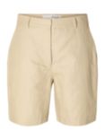 SELECTED FEMME Sine High Waist Shorts, Humus