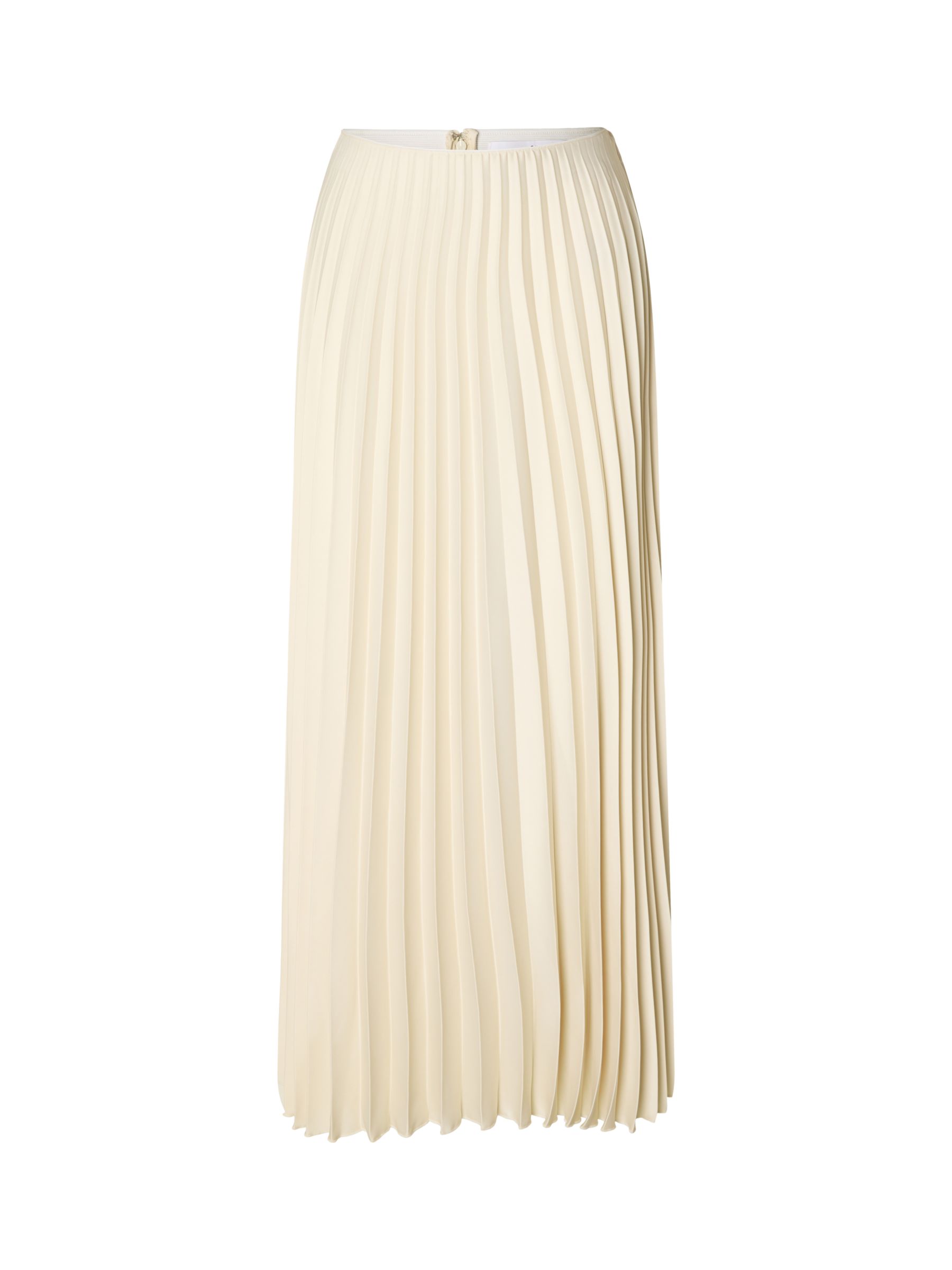 Buy SELECTED FEMME Pleated Midi Skirt, Birch Online at johnlewis.com