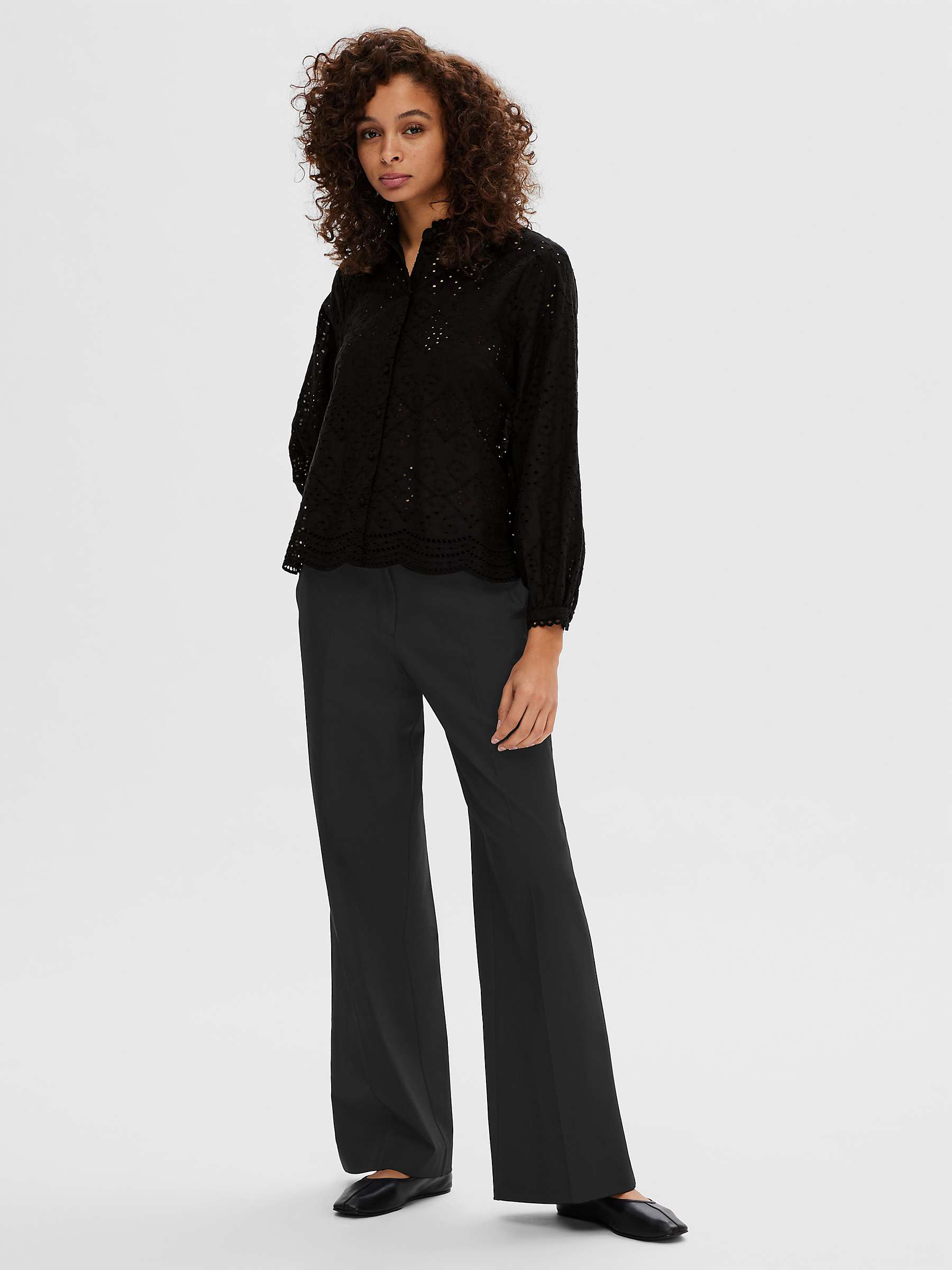 Buy SELECTED FEMME Taina Broderie Blouse Online at johnlewis.com