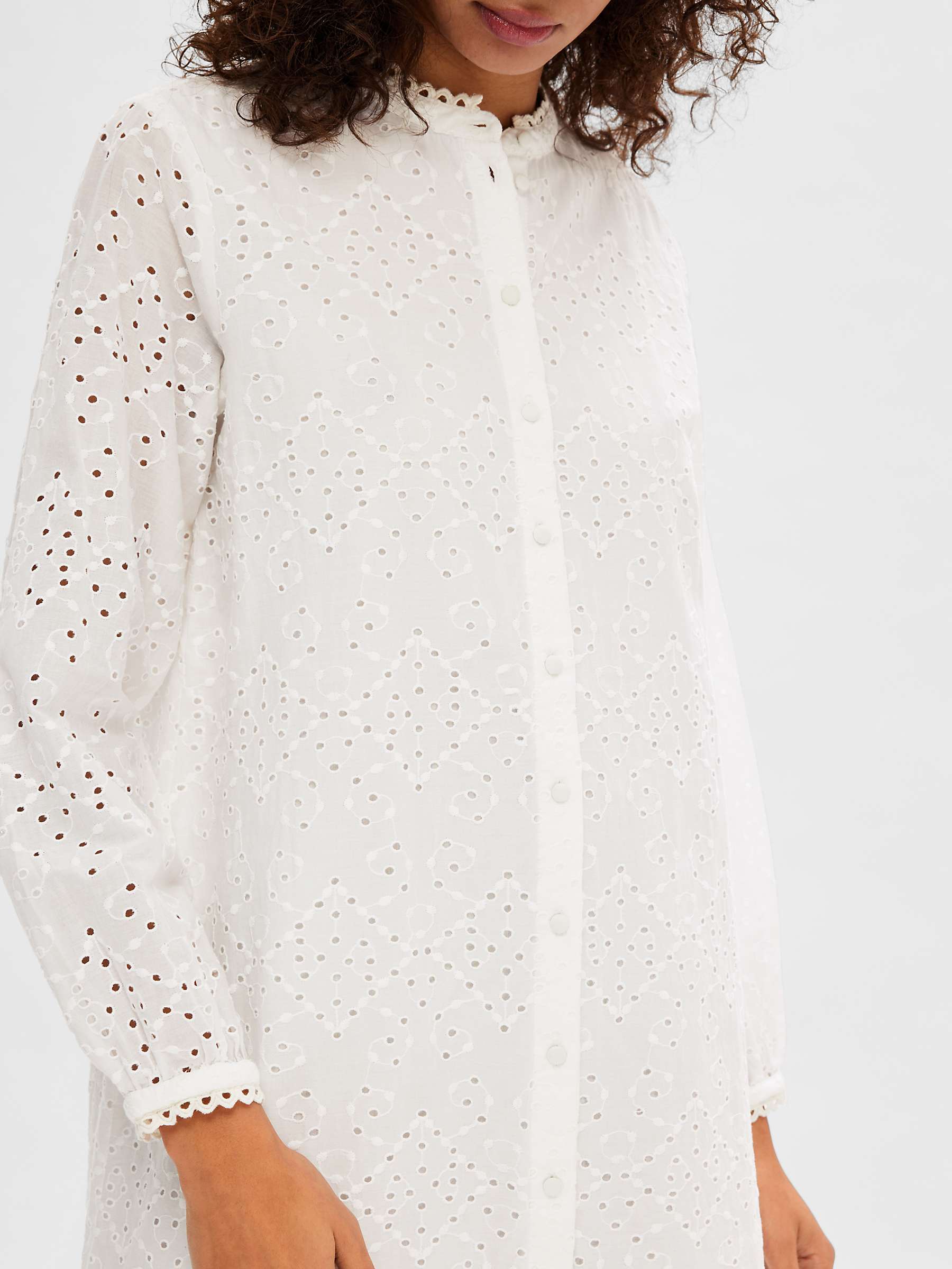 Buy SELECTED FEMME Broderie Anglaise Mini Dress Online at johnlewis.com