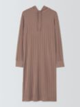 John Lewis Rib Knit Hooded Lounge Dress