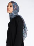 Aab Abstract Print Hijab, Blues