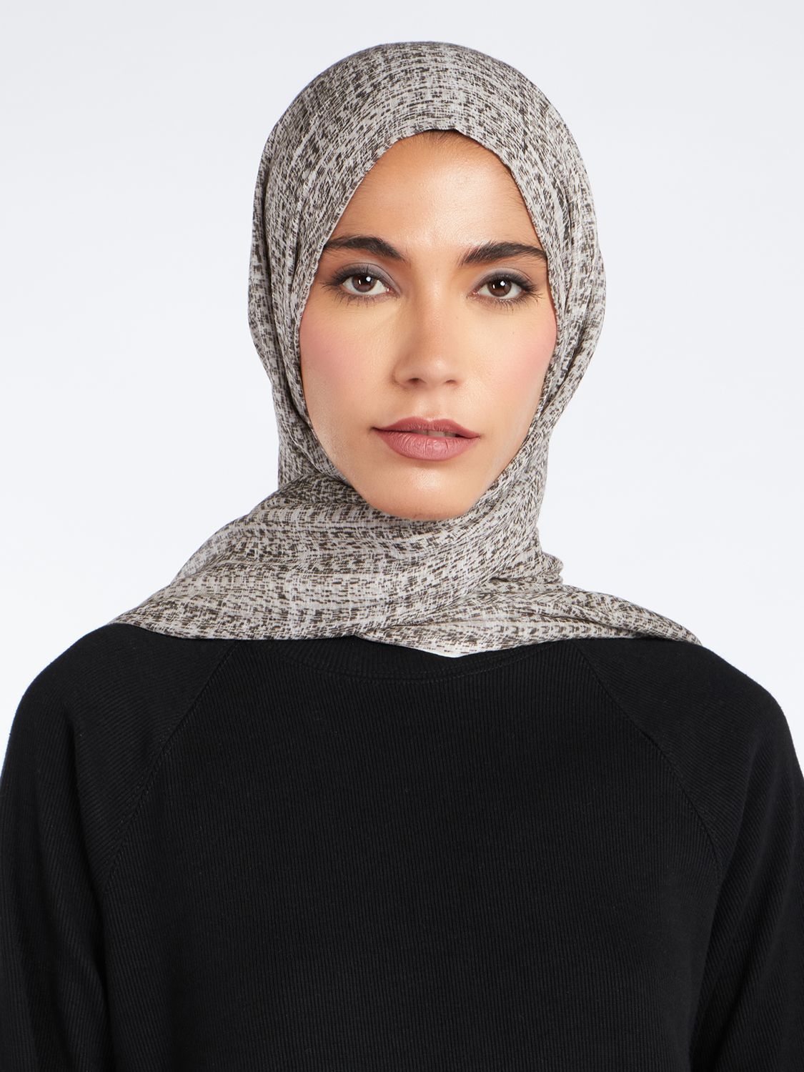 Aab Arcilla Abstract Print Hijab, Natural/Multi, One Size