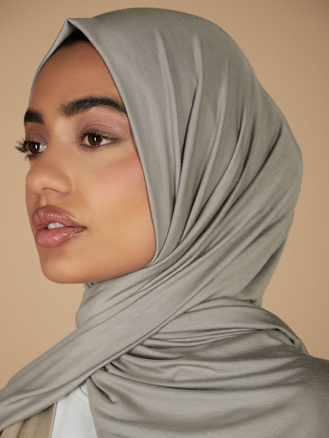 Aab Premium Jersey Hijab, Grey