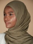 Aab Premium Jersey Hijab, Matte Khaki