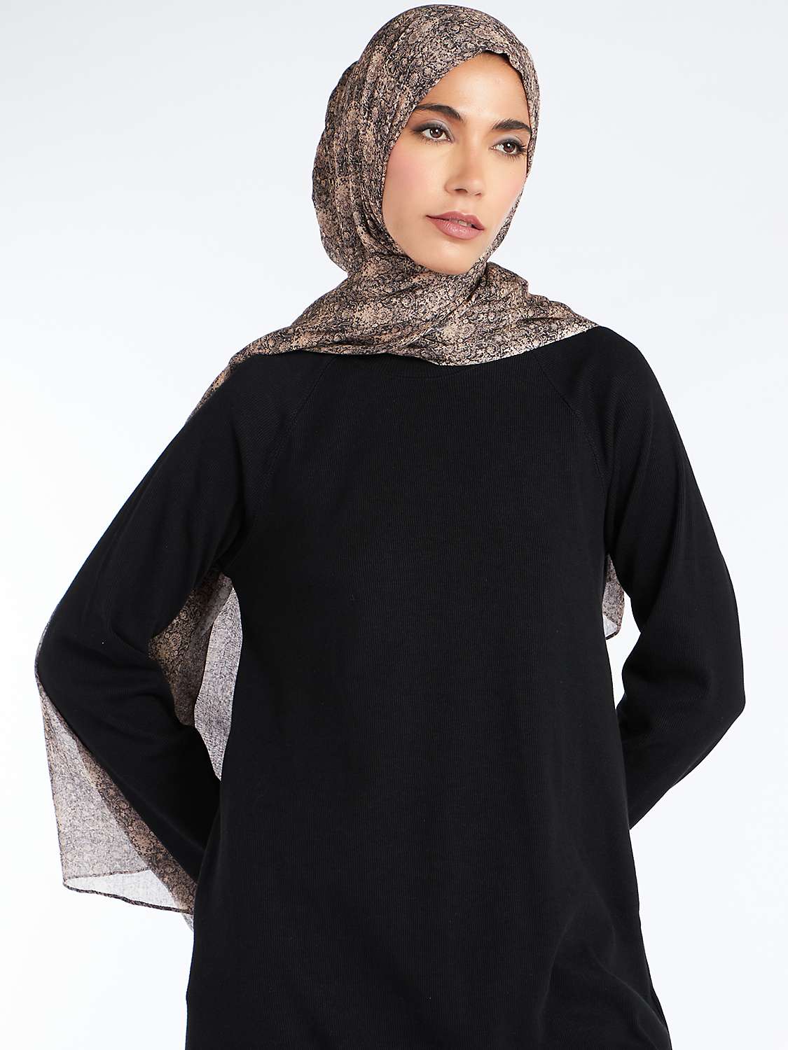 Buy Aab Lace Print Hijab, Natural Online at johnlewis.com