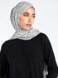 Aab Namat Abstract Print Hijab, Grey/Multi