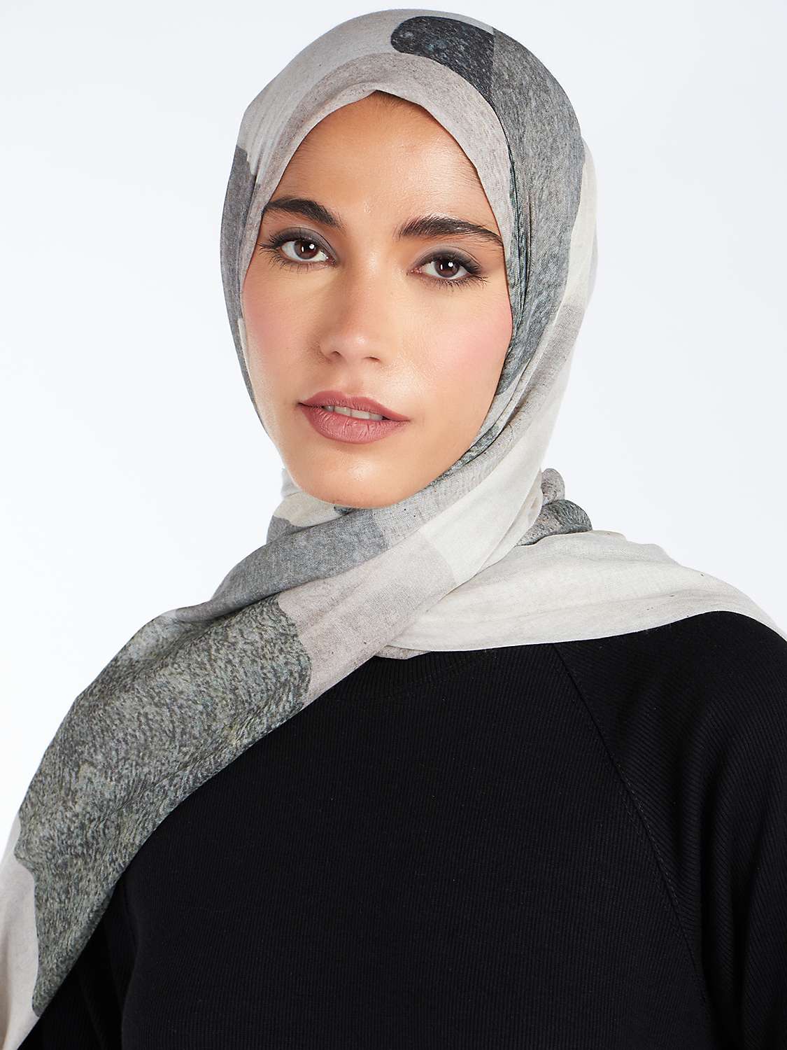Buy Aab Tonal Colour Block Hijab, Taupe Online at johnlewis.com